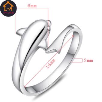 LOVE&HOME Silver Forever Dolphin Opening Adjustable Rings June 2018 - 4 LOVE&HOME Silver Forever Dolphin Opening Adjustable Rings - 4