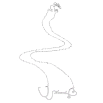 MagiDeal Novelty Heart Stethoscope Pendant Design Chain Necklace Silver July 2018 - 4 MagiDeal Novelty Heart Stethoscope Pendant Design Chain Necklace Silver - 4