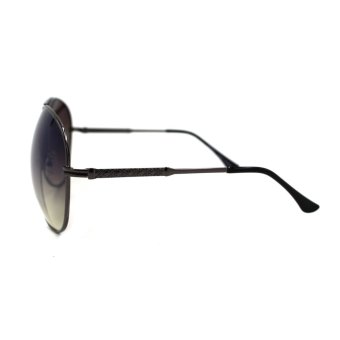 Maldives A17-Y Allison Oversized Aviator Textured Arm Design Sunglasses (Gradient Black Green/Gunmetal Black) June 2018 - 2 Maldives A17-Y Allison Oversized Aviator Textured Arm Design Sunglasses (Gradient Black Green/Gunmetal Black) - 2