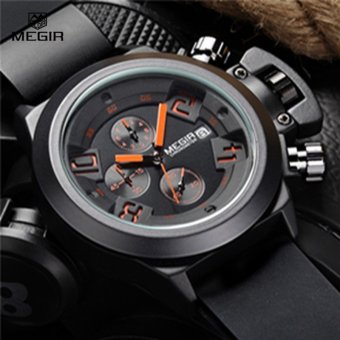 MEGIR 2002 Men Calendar Rubber Sport Quartz Watch Black - Intl June 2018 - 5 MEGIR 2002 Men Calendar Rubber Sport Quartz Watch Black - intl - 5