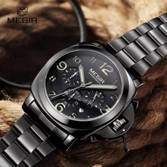 Megir Stainless Steel Strap Men's Watch 3406 (Black) June 2018 - 2 Megir Stainless Steel Strap Men's Watch 3406 (Black) - 2