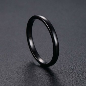 Mens Womens Tungsten Steel Ring 2mm Comfort Fit Band Black June 2018 - 5 Mens Womens Tungsten Steel Ring 2mm Comfort Fit Band Black - 5