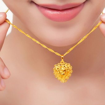MoNo 24K Gold Plated Fine Hollow Heart Pendant Necklace (Gold) June 2018 - 4 MoNo 24K Gold Plated Fine Hollow Heart Pendant Necklace (Gold) - 4