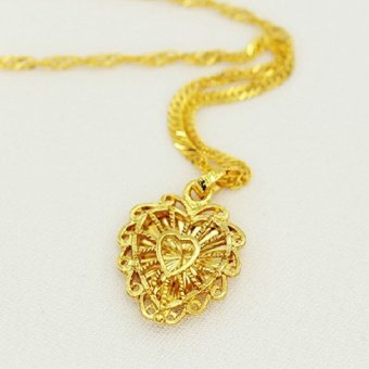 MoNo 24K Gold Plated Fine Hollow Heart Pendant Necklace (Gold) June 2018 - 2 MoNo 24K Gold Plated Fine Hollow Heart Pendant Necklace (Gold) - 2