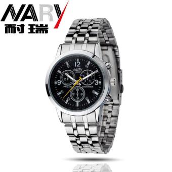 NARY 6033 Dial Classic Couple Lover Women Men Quartz Full StainlessSteel Wrist Watch Blue ( With Free Adjustable Lovers Rings ) - Intl June 2018 - 2 NARY 6033 Dial Classic Couple Lover Women Men Quartz Full StainlessSteel Wrist Watch Blue ( with Free Adjustable Lovers Rings ) - intl - 2
