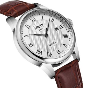NARY 6117 Couple Leather Quartz Watch C-NR-6117-Brown Leather April 2018 - 2 NARY 6117 Couple Leather Quartz Watch C-NR-6117-Brown Leather - 2