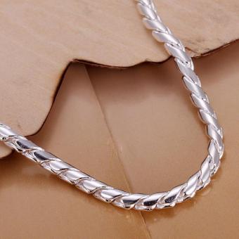 New Fashion Jewelry 925 Sterling Silver Twisted Rope Chain BraceletFor Unisex Man Women Gift - Intl June 2018 - 2 New Fashion Jewelry 925 Sterling Silver Twisted Rope Chain BraceletFor Unisex Man Women Gift - intl - 2