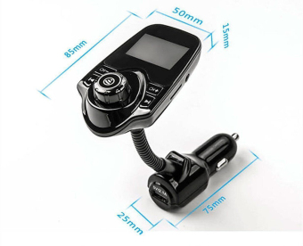 NiceEshop Bluetooth Car MP3 Player FM Transmitter With USB ChargerAnd Aux Cord (Black) June 2018 - 4 niceEshop Bluetooth Car MP3 Player FM Transmitter With USB ChargerAnd Aux Cord (Black) - 4