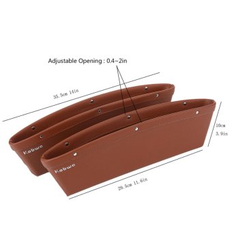 NiceEshop Car Seat Side Catcher Tray, Gap Filler Stop Drop BetweenCar Seat And Console, Pocket Organizer Caddy For Wallet/ Phone/Coins/ Cigarette (PU Leather, Pack Of 2, Brown) - Intl May 2018 - 3 niceEshop Car Seat Side Catcher Tray, Gap Filler Stop Drop BetweenCar Seat And Console, Pocket Organizer Caddy For Wallet/ Phone/Coins/ Cigarette (PU Leather, Pack Of 2, Brown) - intl - 3