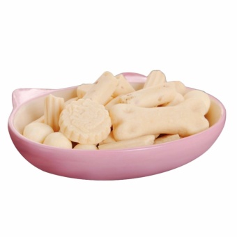 Non-Skid Cat Ear Shaped Cat Dog Bowls Ceramic Pet Feeder For Small Pets Pink_ By WWang - Intl June 2018 - 3 Non-Skid Cat Ear Shaped Cat Dog Bowls Ceramic Pet Feeder for Small Pets Pink_ by WWang - intl - 3