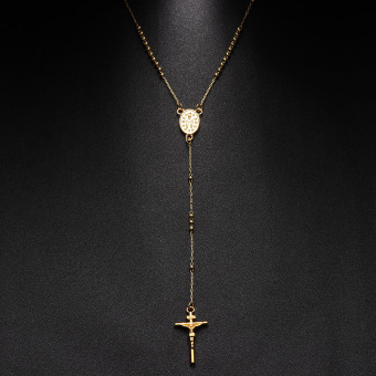 Okdeals 1Pc New Fashion Men Women Golden Catholic Religious VirginMary Rosary Hip-hop Necklace Jewelry Personality Jewelry Nice Gift May 2018 - 2 Okdeals 1Pc New Fashion Men Women Golden Catholic Religious VirginMary Rosary Hip-hop Necklace Jewelry Personality Jewelry Nice Gift - 2