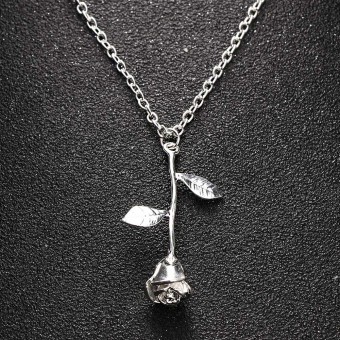 Okdeals Newest Delicate Rose Flower Pendant Necklace Beauty RoseGold Silver Charm Jewelry Nice Gift Pendant Necklace June 2018 - 2 Okdeals Newest Delicate Rose Flower Pendant Necklace Beauty RoseGold Silver Charm Jewelry Nice Gift Pendant Necklace - 2