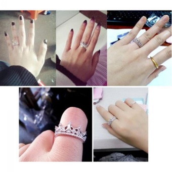 Okdeals Rose Gold Band Rhinestone Rings Queen Crown Princess Women- Intl June 2018 - 4 Okdeals Rose Gold Band Rhinestone Rings Queen Crown Princess Women- intl - 4