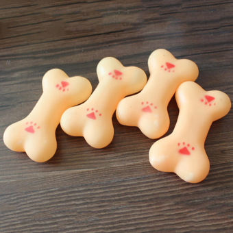 Pet Dog Puppy Chew Toy Soft Small Rubber Bone Squeaky Fun ToysOrange April 2018 - 3 Pet Dog Puppy Chew Toy Soft Small Rubber Bone Squeaky Fun ToysOrange - 3