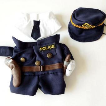 Pet Policeman Pet Dog Cat Costume Jeans Clothes Funny Apperal 2 -intl June 2018 - 4 Pet Policeman Pet Dog Cat Costume Jeans Clothes Funny Apperal 2 -intl - 4