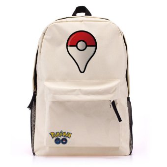 Pokemon Go Plus Laptop Backpack Hidden Back Pocket (Cream) WithPikachu Snapback Cap June 2018 - 2 Pokemon Go Plus Laptop Backpack Hidden Back Pocket (Cream) withPikachu Snapback Cap - 2