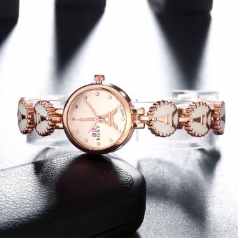 Popcorn WH0021W Paris Casual Quartz Female Women Lady Watch WithEiffel Tower Chain Design(White/Rose Gold) June 2018 - 2 Popcorn WH0021W Paris Casual Quartz Female Women Lady Watch withEiffel Tower Chain Design(White/Rose Gold) - 2