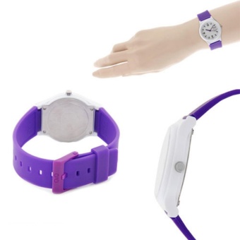 Q&Q By Citizen, QQ VP46J026Y Violet / Purple Rubber Strap White Case, Analog 100-Meter Water Resistant Men's And Women's Watch June 2018 - 2 Q&Q by Citizen, QQ VP46J026Y Violet / Purple Rubber Strap White Case, Analog 100-Meter Water Resistant Men's and Women's Watch - 2