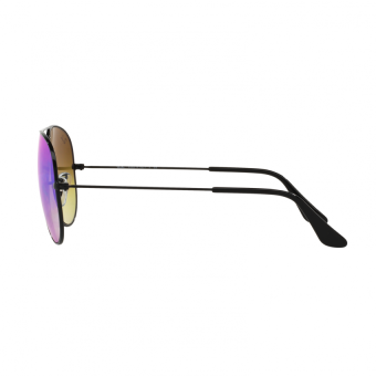 Ray-Ban Sunglasses Aviator Large Metal RB3025 - Shiny Black(002/4O) Size 58 Mirror Gradient Blue June 2018 - 2 Ray-Ban Sunglasses Aviator Large Metal RB3025 - Shiny Black(002/4O) Size 58 Mirror Gradient Blue - 2