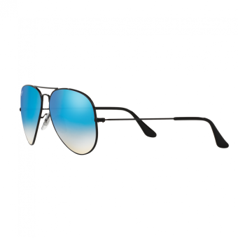 Ray-Ban Sunglasses Aviator Large Metal RB3025 - Shiny Black(002/4O) Size 58 Mirror Gradient Blue June 2018 - 3 Ray-Ban Sunglasses Aviator Large Metal RB3025 - Shiny Black(002/4O) Size 58 Mirror Gradient Blue - 3