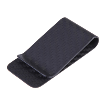 Matte Carbon Fiber Money Clip Slim Wallet Business Card Credit Card Holder