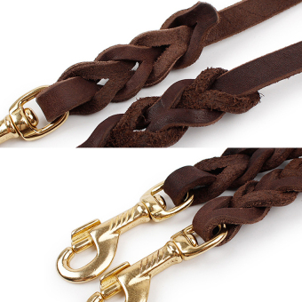 Real Leather Solid Adjustable Dog Walking Training Leash 300cm June 2018 - 4 Real Leather Solid Adjustable Dog Walking Training Leash 300cm - 4