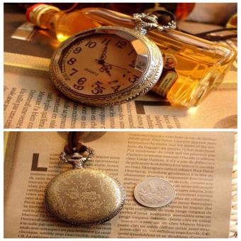 Rising Star Brown Glass Retro Pocket Watch Velvet Rope NecklaceSweater Chain X0363 June 2018 - 5 Rising Star Brown Glass Retro Pocket Watch Velvet Rope NecklaceSweater Chain X0363 - 5