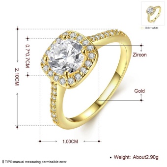 ROBBIE Jewelry Gold/Rose Gold/Silver Color Women Fashion Ring CubicZirconia Lovely Promise Engagement Ring - Intl June 2018 - 3 ROBBIE Jewelry Gold/Rose Gold/Silver Color Women Fashion Ring CubicZirconia Lovely Promise Engagement Ring - intl - 3