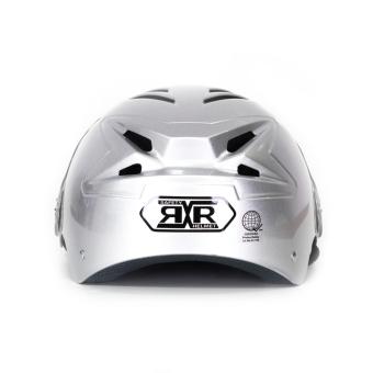 RXR R-066D Open /Half Face- Safety And Protective Head GearMotorcycle Helmet (Silver) June 2018 - 3 RXR R-066D Open /Half Face- Safety and Protective Head GearMotorcycle Helmet (Silver) - 3