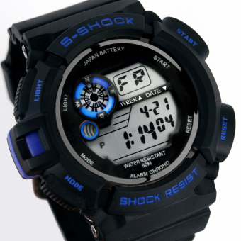 S-Shock Men's Blue/Black Rubber Strap Watch SKM-0939 June 2018 - 2 S-Shock Men's Blue/Black Rubber Strap Watch SKM-0939 - 2