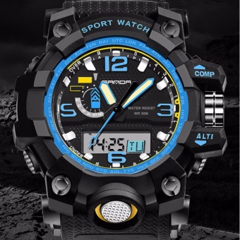 SANDA Men Quartz Digital Watch Sports S-Shock LED Waterproof Wristwatch - Intl June 2018 - 2 SANDA Men Quartz Digital Watch Sports S-Shock LED Waterproof Wristwatch - intl - 2