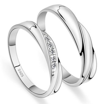 Silver Adjustable Couple Rings Jewelry Affectionate Lovers Rings E007 June 2018 - 2 Silver Adjustable Couple Rings Jewelry Affectionate Lovers Rings E007 - 2