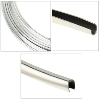Silver Car Auto Truck Door Edge Guard Trim Molding Protector Strip, Length: 15m June 2018 - 2 Silver Car Auto Truck Door Edge Guard Trim Molding Protector Strip, Length: 15m - 2