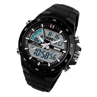 SKMEI AD1016 Digital Multi-function Men Rubber Watch (Black) June 2018 - 2 SKMEI AD1016 Digital Multi-function Men Rubber Watch (Black) - 2