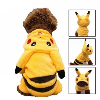 Smooch Pooch Pet Dogs Cotton Printed Clothes T Shirt With Hood(Yellow) - Meduim June 2018 - 3 Smooch Pooch Pet Dogs Cotton Printed Clothes T Shirt with hood(Yellow) - Meduim - 3