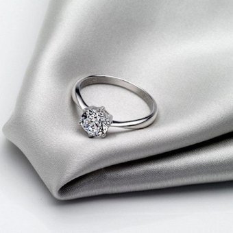 Solitaire Ring Women's Engagement Cubic Zirconia Diamond Ring Solid 925 Sterling Silver Jewelry June 2018 - 4 Solitaire Ring Women's Engagement Cubic Zirconia Diamond Ring Solid 925 Sterling Silver Jewelry - 4