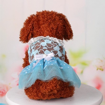 Summer Pet Dog Dress Wedding Party Dog Cat Princess Tutu Skirt SoftPuppy Clothes For Small Dog Teddy Color:Blue Size:10 Yards S - Intl June 2018 - 4 Summer Pet Dog Dress Wedding Party Dog Cat Princess Tutu Skirt SoftPuppy Clothes for Small Dog Teddy Color:Blue Size:10 yards S - intl - 4