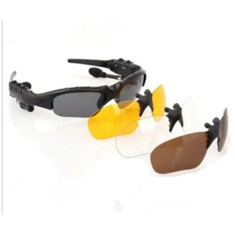 Sunglasses Wireless Bluetooth Headphones Smart Glasses Polarized Eyewear Headset For Android / IOS With With Free Replaceable 3 Pairs Lens - Intl June 2018 - 3 Sunglasses Wireless Bluetooth Headphones Smart Glasses Polarized Eyewear Headset For Android / IOS With with Free Replaceable 3 pairs lens - intl - 3