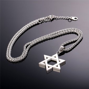 U7 Jewish Jewelry Magen Star Of David Pendant Necklace Women MenChain Stainless Steel Israel Necklace Gift (White) June 2018 - 5 U7 Jewish Jewelry Magen Star of David Pendant Necklace Women MenChain Stainless Steel Israel Necklace Gift (White) - 5