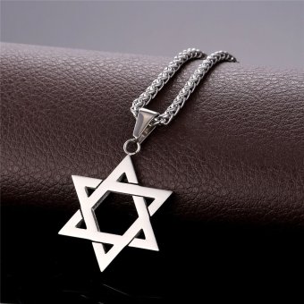 U7 Jewish Jewelry Magen Star Of David Pendant Necklace Women MenChain Stainless Steel Israel Necklace Gift (White) June 2018 - 2 U7 Jewish Jewelry Magen Star of David Pendant Necklace Women MenChain Stainless Steel Israel Necklace Gift (White) - 2