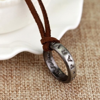 Uncharted 4 Drake's Vintage Band Ring Leather Code Pendant Necklace - Intl June 2018 - 3 Uncharted 4 Drake's Vintage Band Ring Leather Code Pendant Necklace - intl - 3