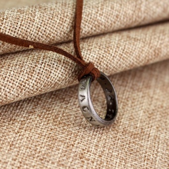 Uncharted 4 Drake's Vintage Band Ring Leather Code Pendant Necklace - Intl June 2018 - 2 Uncharted 4 Drake's Vintage Band Ring Leather Code Pendant Necklace - intl - 2