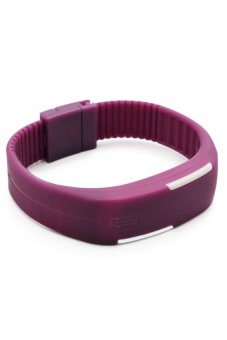 Unisex Purple Rubber Bracelet LED Digital Wrist Watch June 2018 - 2 Unisex Purple Rubber Bracelet LED Digital Wrist Watch - 2