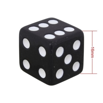 Universal 8mm Dice Style Plastic Car Tire Valve Caps, Pack Of 4(Black) - Intl June 2018 - 3 Universal 8mm Dice Style Plastic Car Tire Valve Caps, Pack Of 4(Black) - intl - 3