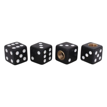 Universal 8mm Dice Style Plastic Car Tire Valve Caps, Pack Of 4(Black) - Intl June 2018 - 5 Universal 8mm Dice Style Plastic Car Tire Valve Caps, Pack Of 4(Black) - intl - 5