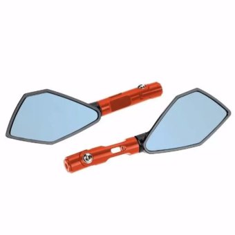 Universal Motorcycle Half CNC Aluminium Mirror Motorbike MotoRearview Side Mirror M8 M10 Universal For KAWASAKI HONDA SUZUKIYAMAHA DUCATI KTM (Orange) June 2018 - 4 Universal Motorcycle Half CNC Aluminium mirror motorbike motoRearview side Mirror M8 M10 Universal for KAWASAKI HONDA SUZUKIYAMAHA DUCATI KTM (Orange) - 4