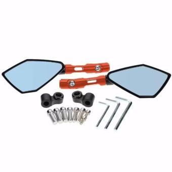 Universal Motorcycle Half CNC Aluminium Mirror Motorbike MotoRearview Side Mirror M8 M10 Universal For KAWASAKI HONDA SUZUKIYAMAHA DUCATI KTM (Orange) June 2018 - 2 Universal Motorcycle Half CNC Aluminium mirror motorbike motoRearview side Mirror M8 M10 Universal for KAWASAKI HONDA SUZUKIYAMAHA DUCATI KTM (Orange) - 2