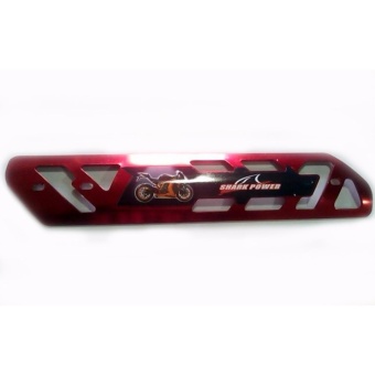 Universal Shark Power Motorcycle Aluminum Muffler Pipe Heat GuardShield (Red) June 2018 - 5 Universal Shark Power Motorcycle Aluminum Muffler Pipe Heat GuardShield (Red) - 5