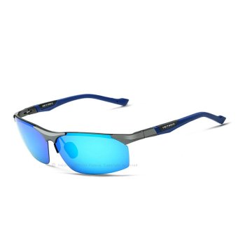 VEITHDIA Aluminum Magnesium Sunglasses Polarized Sports Men CoatingMirror Driving Sun Glasses Oculos Male Eyewear Accessories 6589((Gun/Blue) - Intl June 2018 - 2 VEITHDIA Aluminum Magnesium Sunglasses Polarized Sports Men CoatingMirror Driving Sun Glasses oculos Male Eyewear Accessories 6589((Gun/Blue) - intl - 2