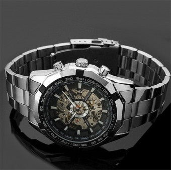 WINNER Men Skeleton Dial Automatic Mechanical Stainless Steel Watch(White) June 2018 - 4 WINNER Men Skeleton Dial Automatic Mechanical Stainless Steel Watch(White) - 4